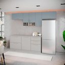 Ver imagem 1 de Cozinha Completa Itatiaia Essence 280cm com Nicho em Madeira Fendi-gris