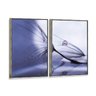 Kit 2 Telas Canvas com Moldura Dente-de-Leão e Gota de Orvalho Metalizado - Grande - 2