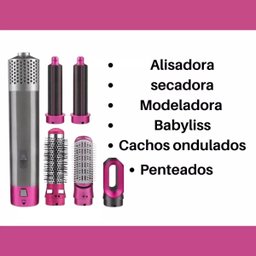 Escova Secadora Compacta: 5 em 1 Escova Cabelo Alisadora - 4
