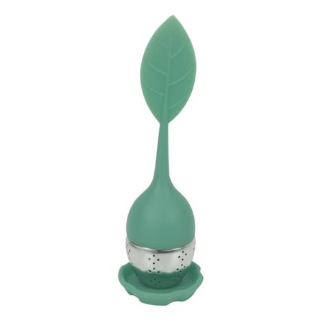 Infusor De Chá Em Silicone Verde Escuro 15cm