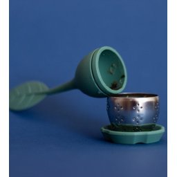 Infusor De Chá Em Silicone Verde Escuro 15cm - 2