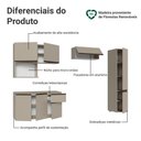 Ver imagem 4 de Armário de Cozinha Completa 240 Cm Suspensa Crema Nice Madesa 09