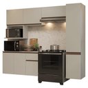 Ver imagem 2 de Armário de Cozinha Completa 240 Cm Suspensa Crema Nice Madesa 09