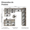 Ver imagem 3 de Armário de Cozinha Completa 240 Cm Suspensa Crema Nice Madesa 09