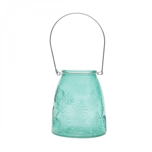 Vaso Decorativo de Vidro Embossed Leaf Long 15cmx8,3cm Urban - 3