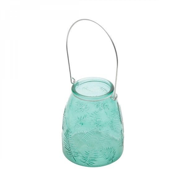 Vaso Decorativo de Vidro Embossed Leaf Long 15cmx8,3cm Urban - 4
