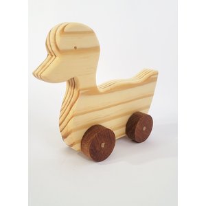 Pato de Madeira Maciça. Brinquedo Artesanal e Decoração.