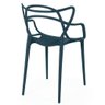 Cadeira de Jantar Allegra Design Masters Empilhável - Azul Marinho - 5