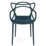 Cadeira de Jantar Allegra Design Masters Empilhável - Azul Marinho - 4