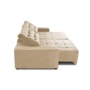 Ver imagem 5 de Sofá Retrátil e Reclinável 4 Lugares com Molas 2,70m Duda Suede Bege Adonai Estofados