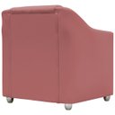 Ver imagem 4 de Kit Namoradeira + 4 Poltronas Decorativas para Sala Mila Suede Cores Pé de Plastico Cromado