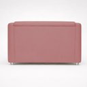 Ver imagem 5 de Kit Namoradeira + 4 Poltronas Decorativas para Sala Mila Suede Cores Pé de Plastico Cromado