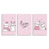 Kit 3 Placas Decorativa Love Gatinhos 20x30 - 1