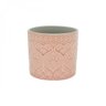 Vaso Decorativo em Cerâmica Embossed Heart and Flowers 11cmx12cm Urban - 1