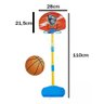 Cesta Basquete Infantil Pedestal Ajustável Bola Rede 110cm - 4