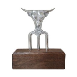 Garfo 3 Dentes para Churrasco em Alumínio Cromado - 4