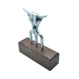 Garfo 3 Dentes para Churrasco em Alumínio Cromado - 2