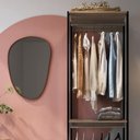 Ver imagem 5 de Guarda Roupa Closet 02 Cabideiros 183x60cm Preto Montana Proddy