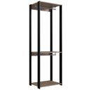 Ver imagem 1 de Guarda Roupa Closet 02 Cabideiros 183x60cm Preto Montana Proddy