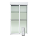 Ver imagem 1 de Porta Cor.Integ.Mot.Cont.Rem 2F.Mov.220x200 Elite c/Fech.Aut.V.Lis.Branco Brimak