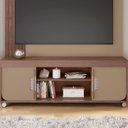 Ver imagem 4 de Estante para TV e Home Theater até 65 Polegadas 160cmx191cm Maragogi Marrom Fendi/Carvalho