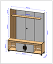 Ver imagem 3 de Estante para TV e Home Theater até 65 Polegadas 160CMX191CM Maragogi