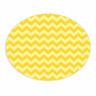Tapete Emborrachado Oval Chevron Amarelo - 70x90cm - 2