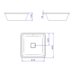 Cuba de Embutir Deca Slim 45x45 L.31040.17 Quadrada Branca - 4