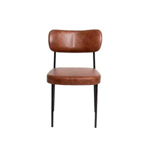 Cadeira Sala de Jantar Pés em Aço Verona Sintetico Ds Home: Sintético Whisky