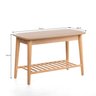 Banco Sapateira com Prateleira Ripada Liva 70 Cm X 36 Cm Tauari Tauari - 2