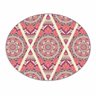 Tapete Emborrachado Oval Mandala Salmão - 70x90cm - 2