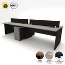 Ver mais imagens de Plataforma 3,00m C/ 2 Gav. e 2 Divisória 4 Pessoas Cs Pre F5 Cor:cinza Sagrado com Preto