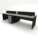 Ver imagem 7 de Plataforma 3,00m C/ 2 Gav. e 2 Divisória 4 Pessoas Cs Pre F5 Cor:cinza Sagrado com Preto