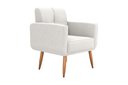 Ver imagem 3 de Kit Poltrona Decorativa Sala + Puff Havana Matrix Bege