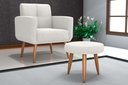 Ver imagem 2 de Kit Poltrona Decorativa Sala + Puff Havana Matrix Bege