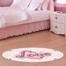 Tapete Emborrachado Oval Bege Love - 70x90cm - 1