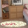Tapete Emborrachado Oval Love Amour - 70x90cm - 1