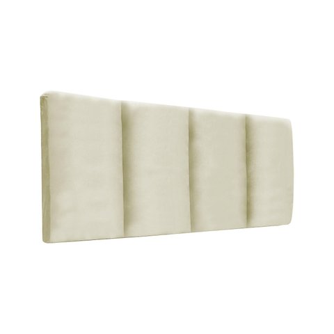 Cabeceira Módulos Almofadada para Cama Luxo Clean Suede Rbl:solteiro Painel/bege