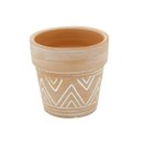 Ver imagem 1 de Vaso Decorativo em Cerâmica Terracota Maya Big Border Barro 7cmx7cm Urban
