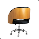 Ver imagem 2 de Cadeira Poltrona Nicole Pés Rodinhas Com Regulagem de Altura Veludo Preto