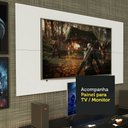 Ver imagem 5 de Mesa para Computador Gamer Madesa 9409 e Painel para TV até 50 Polegadas Preto/Branco Cor:Preto/Bran