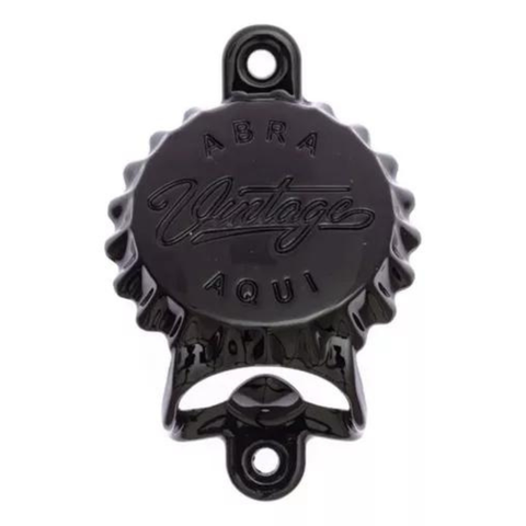 Abridor De Garrafa Vintage - Preto - 5,8x8,7 - Metal - Cerveja Churrasco