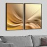 Kit 2 Telas Canvas com Moldura Nuances Gold Madeira - Grande - 1