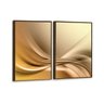 Kit 2 Telas Canvas com Moldura Nuances Gold Madeira - Grande - 2