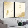 Kit 2 Telas Canvas com Moldura Formas Abstrata Marmorizada Preto - Grande - 1
