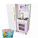 Ver imagem 1 de Kit Mini Cozinha Infantil com Geladeira - Lilás