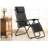 Cadeira Espreguiçadeira Praia Camping Regulagem Altura Encosto Cabeça Preta - 2