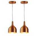 Ver imagem 1 de Kit 2 Luminárias Pendentes Cobre Cozinha Balcão 145mm 1XE27