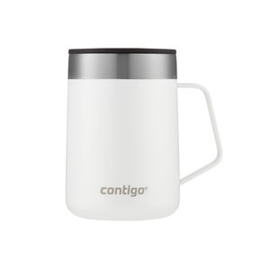 CANECA TERMICA INOX COM TAMPA CONTIGO 414ML: Branco