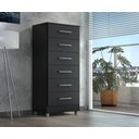 Ver imagem 1 de Cômoda 6 Gavetas - Preto Helena